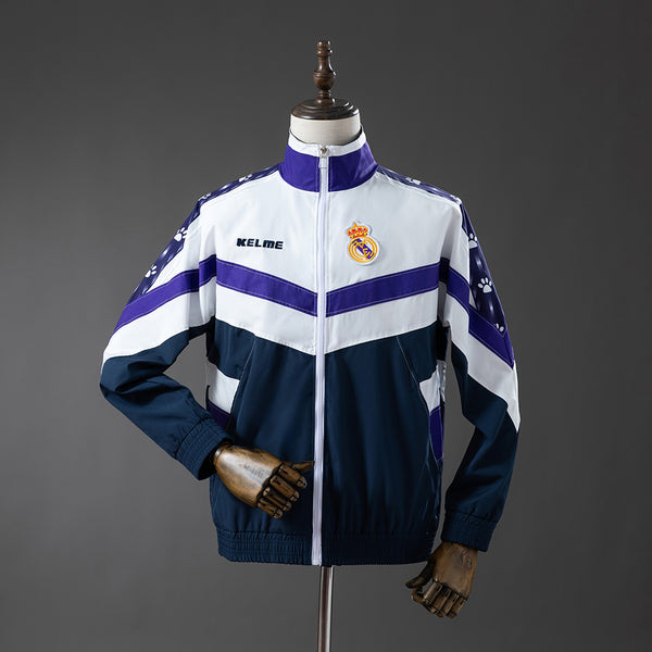 Real Madrid Windbreaker 1994-97 Football Jacket Black White