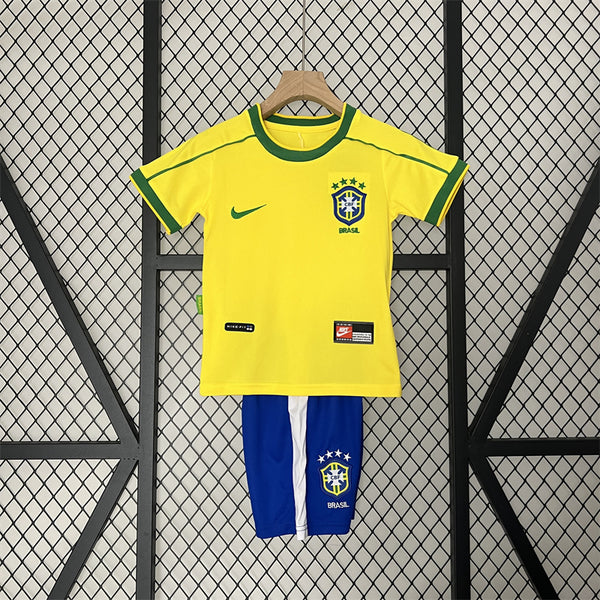 Retro Kids Brazil Home Jersey 1998