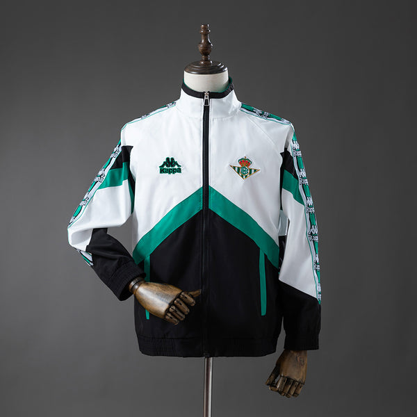 Real Betis Windbreaker 2025/26 Black White Football Kit