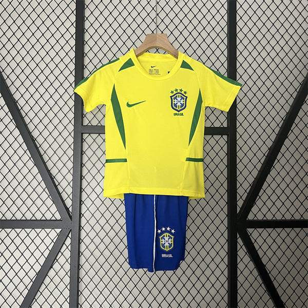 Retro Kids Brazil Home Jersey 2002