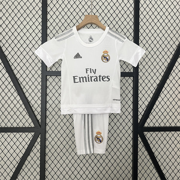 Retro Kids Real Madrid Home Jersey 15/16
