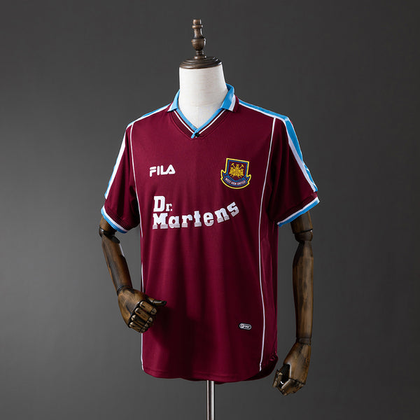 West Ham United Jersey 1999-01 Home Retro Football Kit