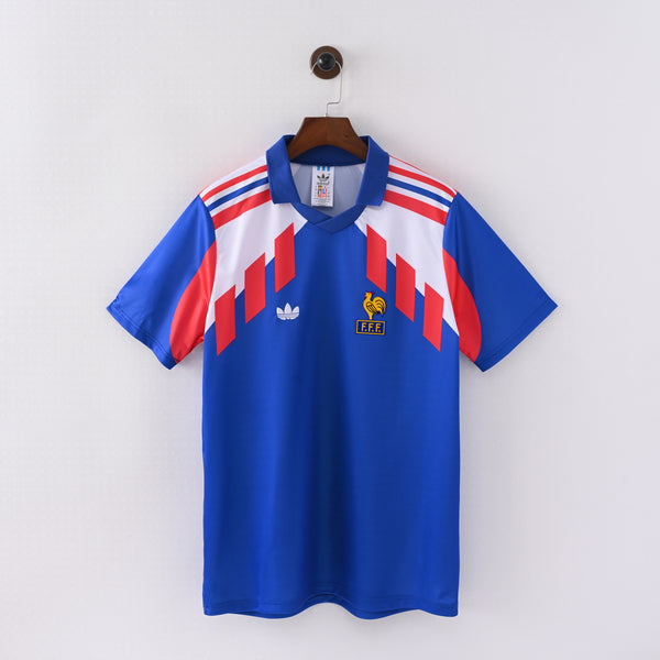 France Jersey Home Kit 1988 1990 Retro Football Team Soccer Shirt