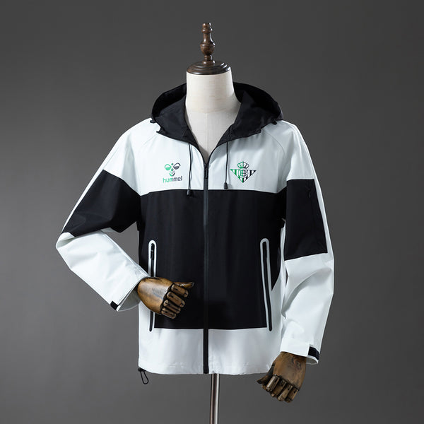Real Betis Windbreaker 2025/26 Black White Football Kit