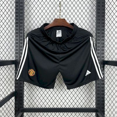 Man United Shorts 25/26 Home Black Football Kit Soccer Shorts