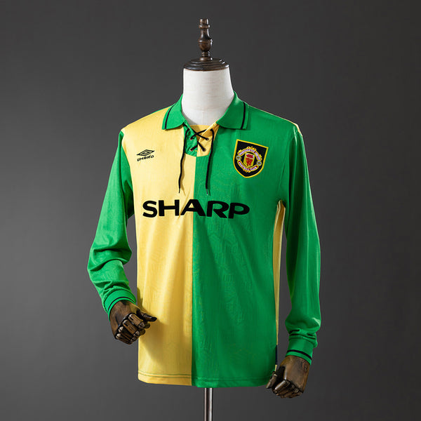 Man United Jersey 1992-94 Third Retro Football Kit Long Sleeves