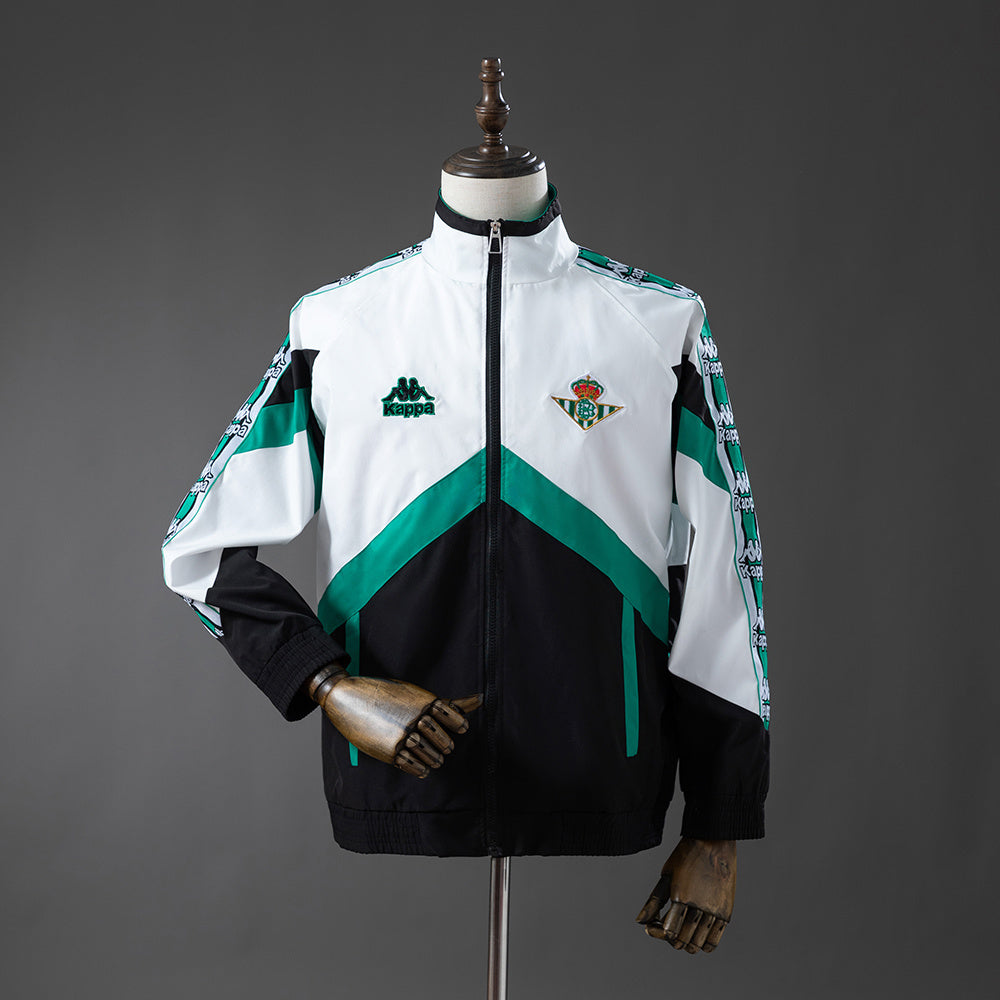 Real Betis Windbreaker 2025/26 Black White Football Kit